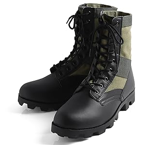 Amazon | 米軍 G.I. STYLE ジャングルブーツ オリーブ (6W（24cm